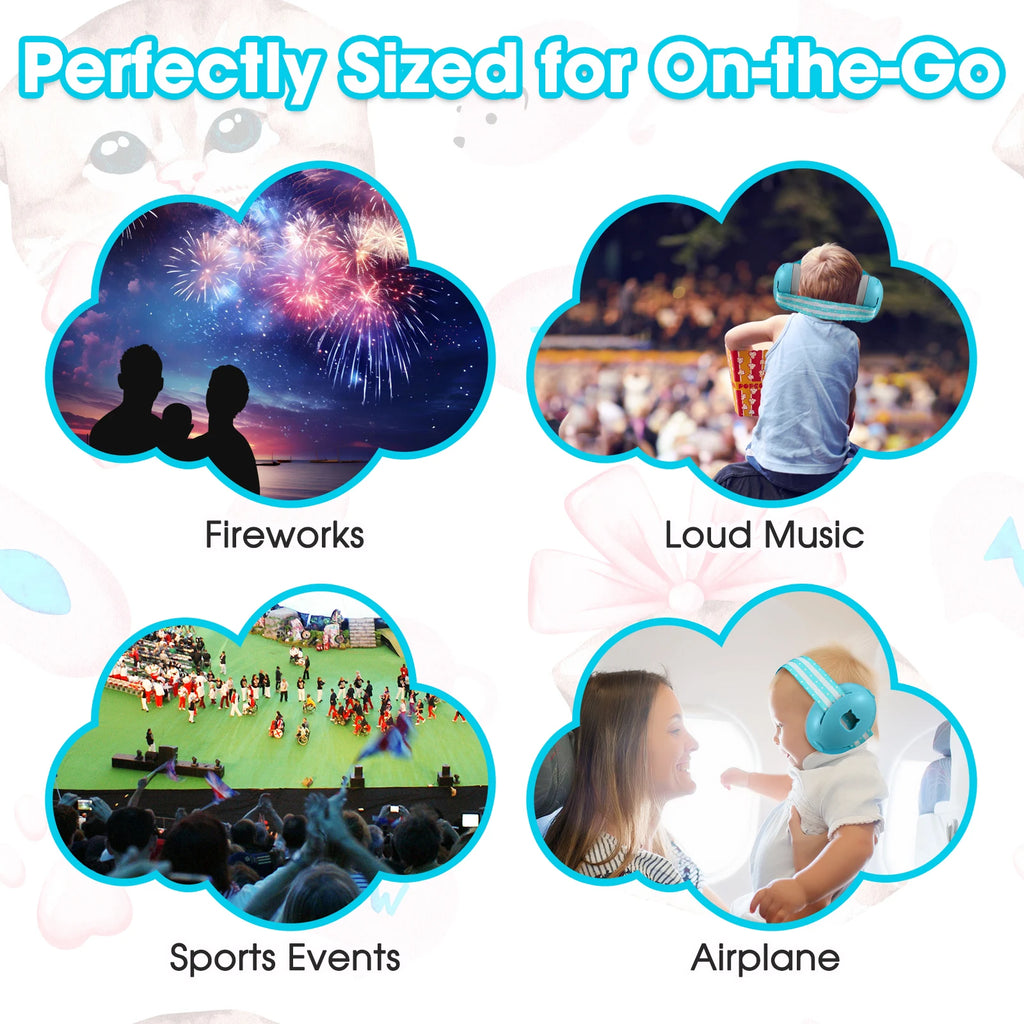 Noise Cancelling Ear Protection for Infant, Baby Headphones for cancelling noise, Plane Sleeping accessory, Baby Ear Protection, Travel Essential