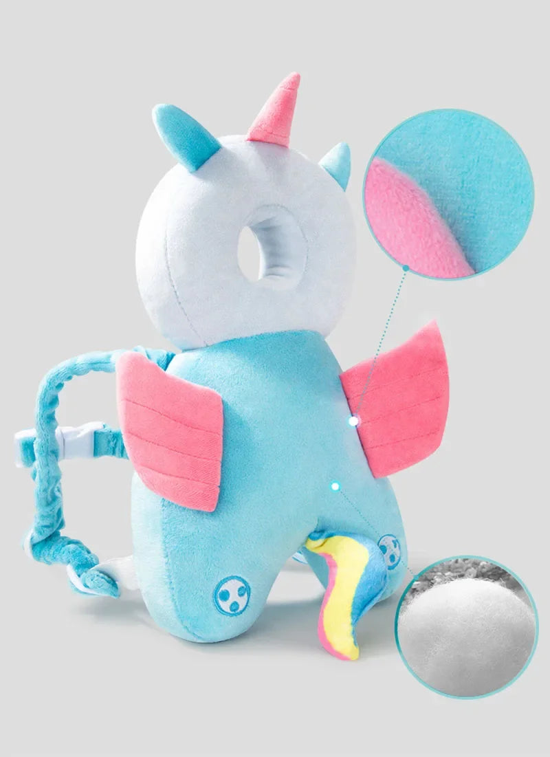 Baby Head Protector Backpack Pillow for Kids 1-3Years, Baby Park accessory, Toddler Children Soft PP Cotton Protective Cushion Cartoon Security Pillows