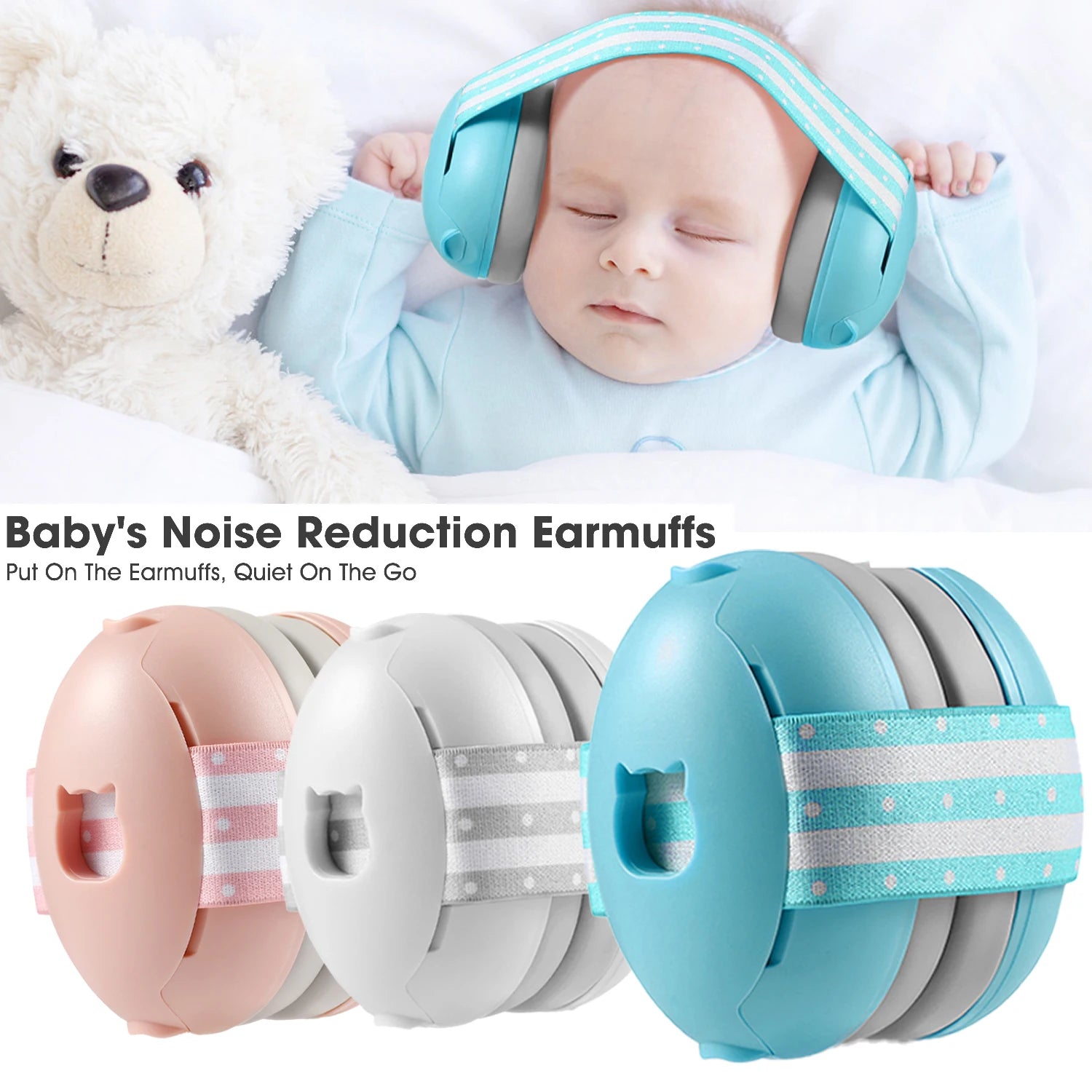 Noise Cancelling Ear Protection for Infant, Baby Headphones for cancelling noise, Plane Sleeping accessory, Baby Ear Protection, Travel Essential